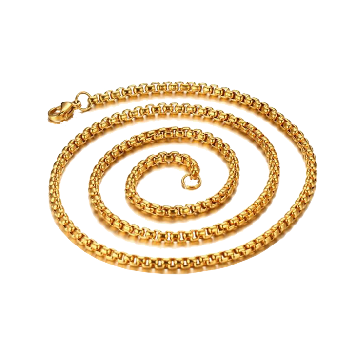 زنجیر فوکا طلایی با قطر 2 mm