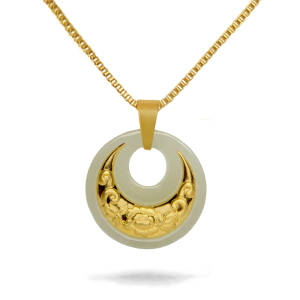 گردنبند یشم زنانه ماه