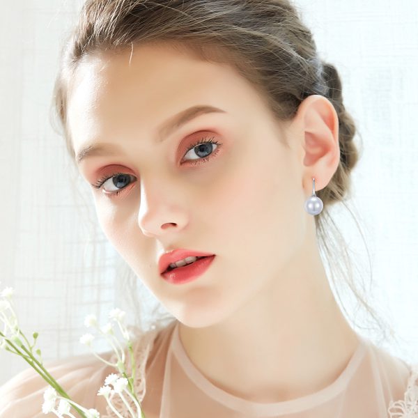گوشواره نقره و مروارید آندیا سفید